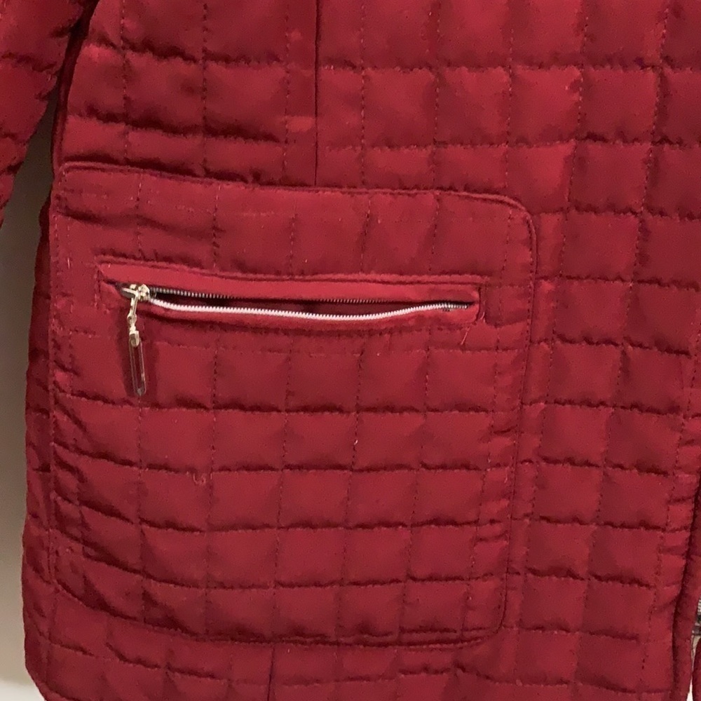 Women’s George brand Red quilted jacket Size Medium (8/10) very good condition. - Picture 2 of 5